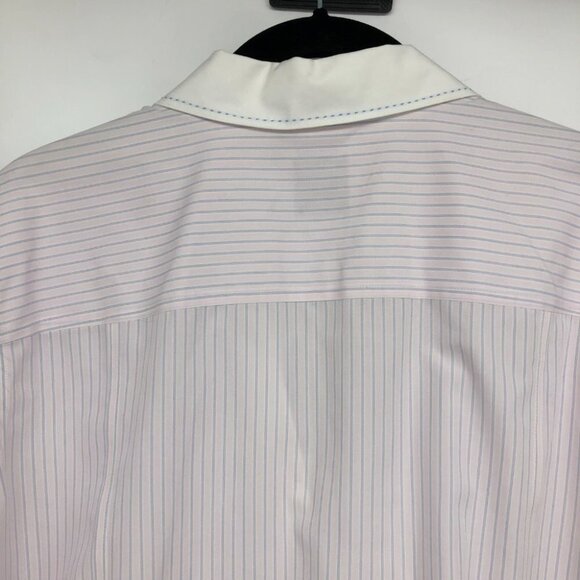 Brooks Brothers Light Pink Pinstriped Button up Long Sleeve Dress Shirt size 14 - Picture 10 of 15